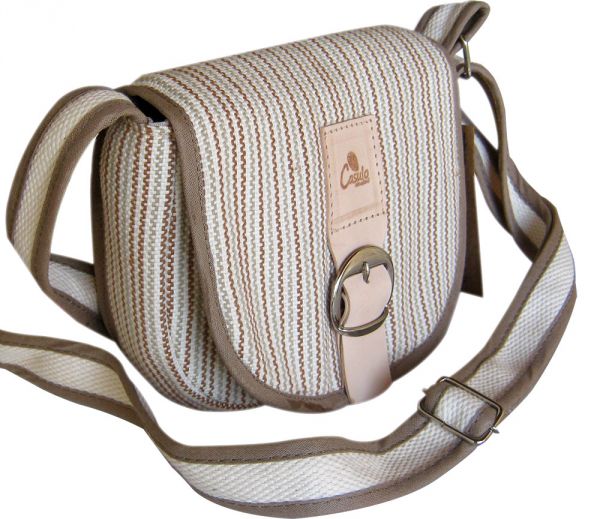 Bolsa Tiracolo Gabi em Algodão Natural colorido