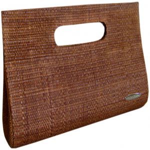 Maxi Carteira em Palha de Buriti Tabaco