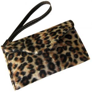 Carteira Miniatura de Palha Oncinha (Animal Print) -