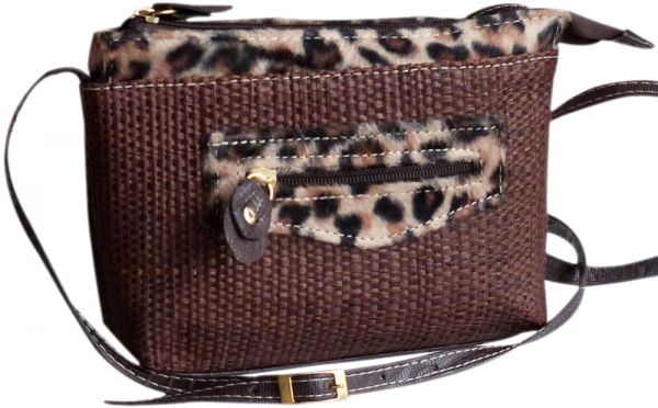 Bolsa Tiracolo Crua/Laranja e Alça Regulável Zíper Frontal