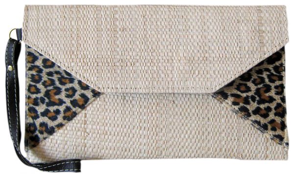 Clutch Envelope Alto Palha e Oncinha Animal Print