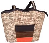 Bolsa Grande Mesclada com Tiras Coloridas